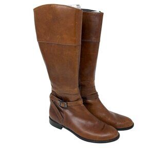 SkinnyCalf Riding Boots Side Zipper & Buckle 9.5